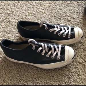 Converse Jack Purcell Black Leather Low Sneaker